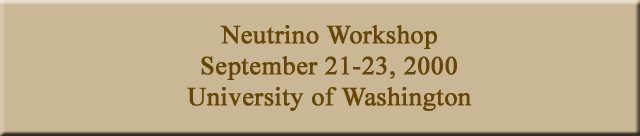 Neutrino Workshop