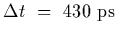 $\Delta t~=~430~{\rm ps}$