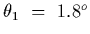 $\theta_1~=~1.8^o$