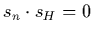 $s_n\cdot s_H=0$