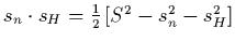 $s_n\cdot s_H = {1\over 2}\left[ S^2 - s_n^2 - s_H^2\right]$