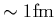 $\sim 1{\rm fm}$