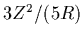 $3 Z^2/(5 R)$