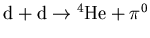 ${\rm d}+{\rm d}\to{^4{\rm He}}+\pi^0$