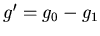 $g^\prime=g_0-g_1$